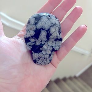 Snowflake Obsidian Twin Skull By Master Carver Subhash Meena